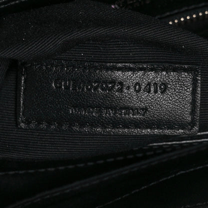 Saint Laurent Calfskin Y Quilted Monogram Toy Loulou Crossbody Bag Black 9 of 10