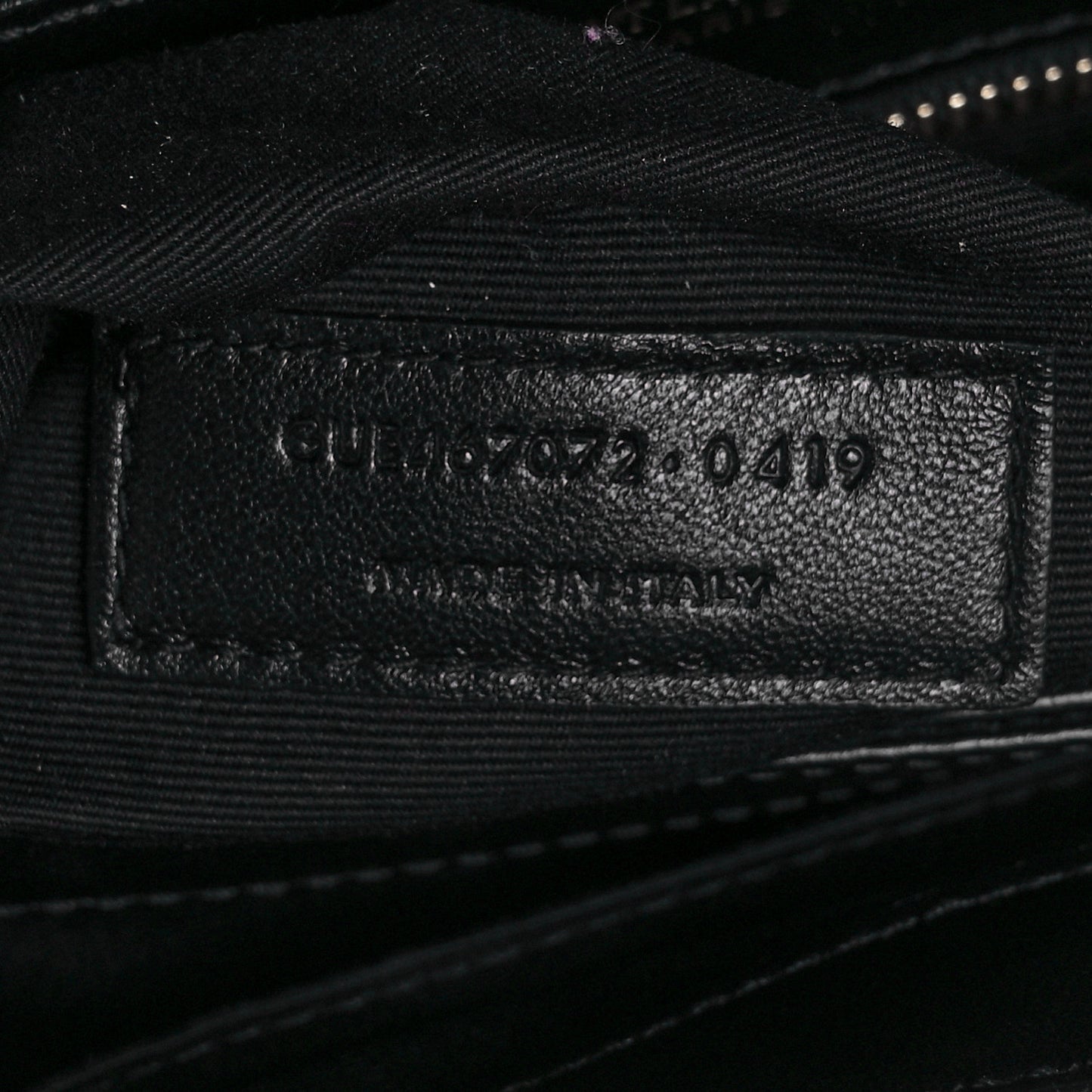 Calfskin Y Quilted Monogram Toy Loulou Crossbody Bag Black