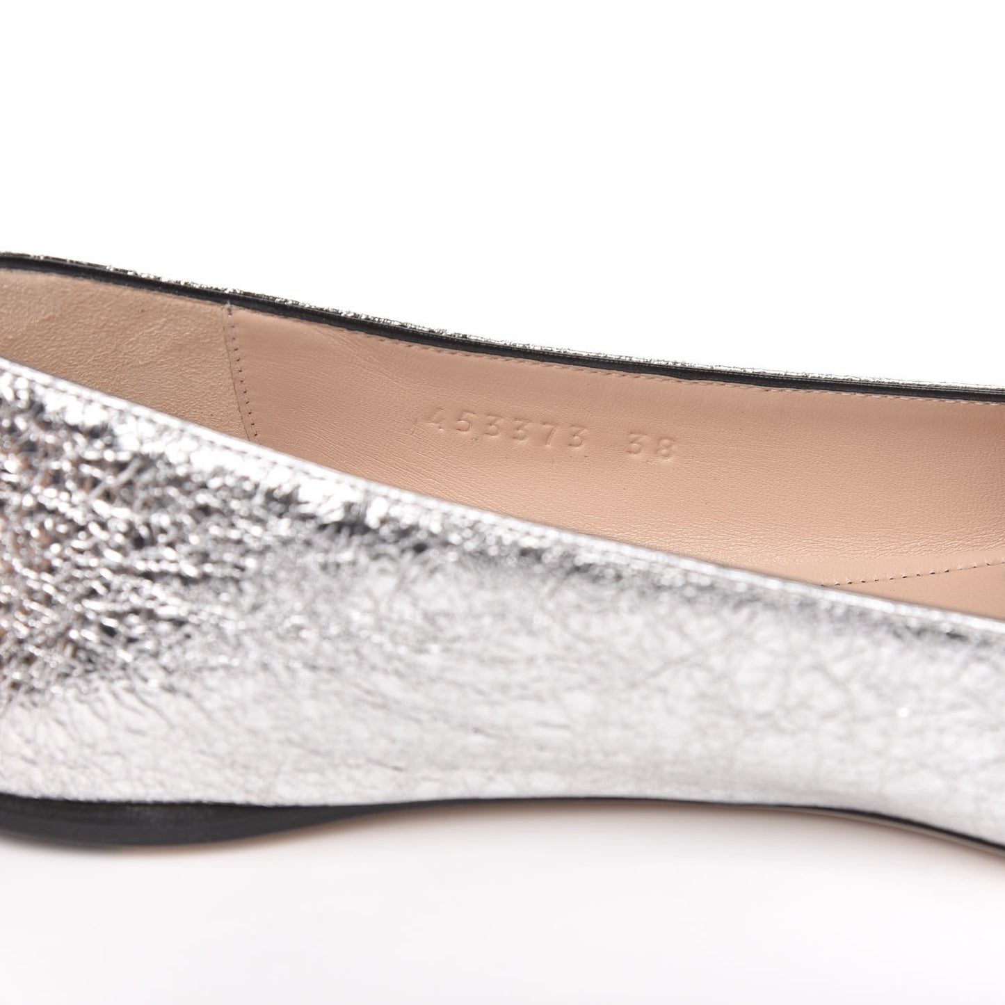 Galassia GG Marmont Fringe Flats 38 Argento