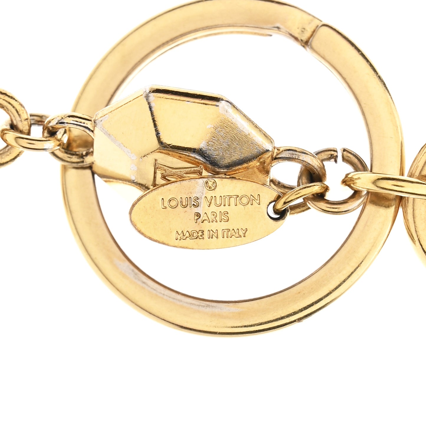 LV Facettes Bag Charm Key Holder Gold