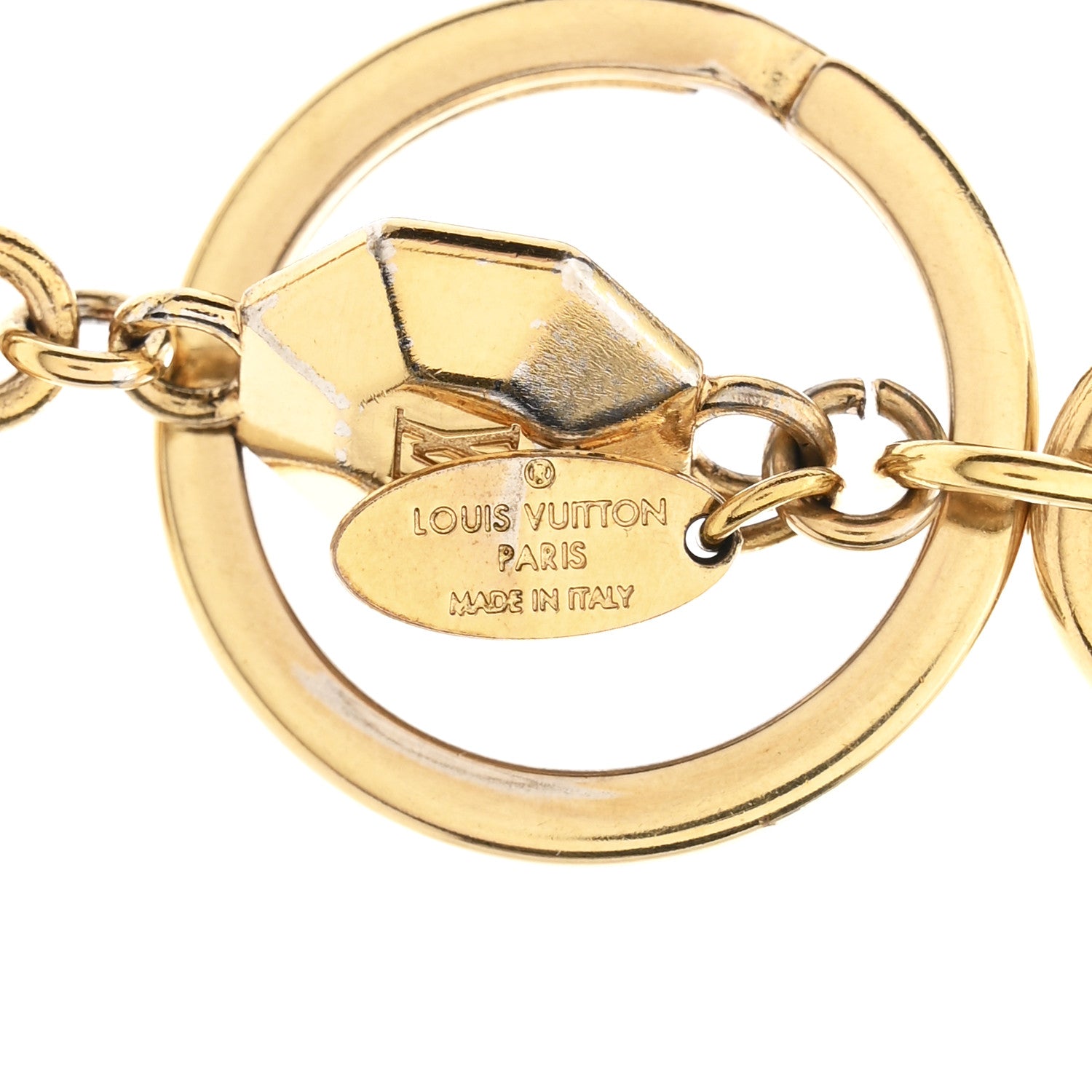 Louis Vuitton LV Facettes Bag Charm Key Holder Gold 3 of 4