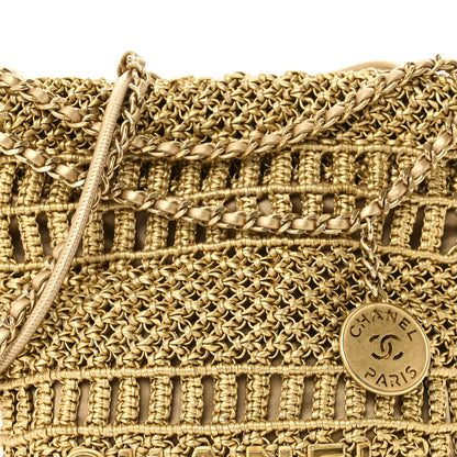 Chanel Metallic Calfskin Macrame Mini Chanel 22 Gold 8 of 10