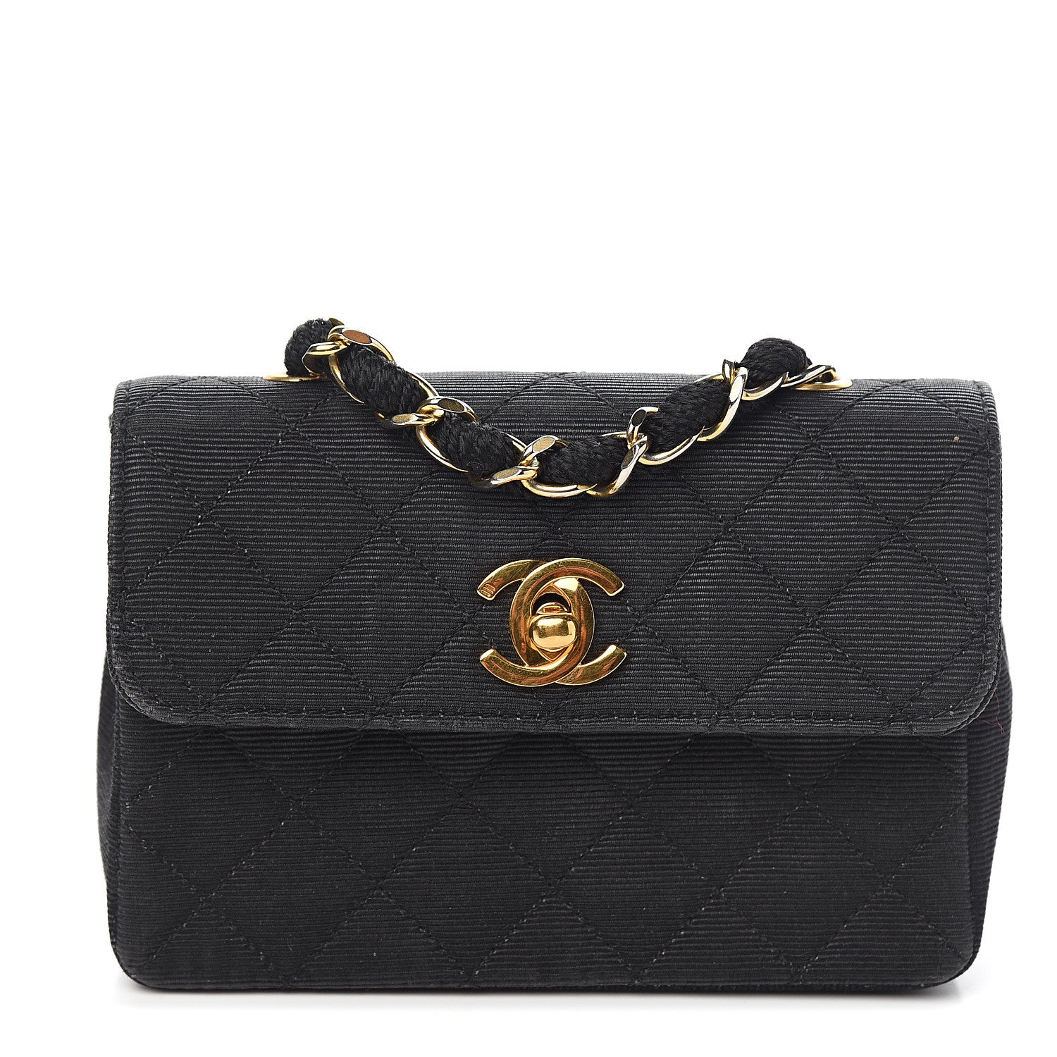 Chanel Jersey Quilted Mini Square Flap Black 1 of 11