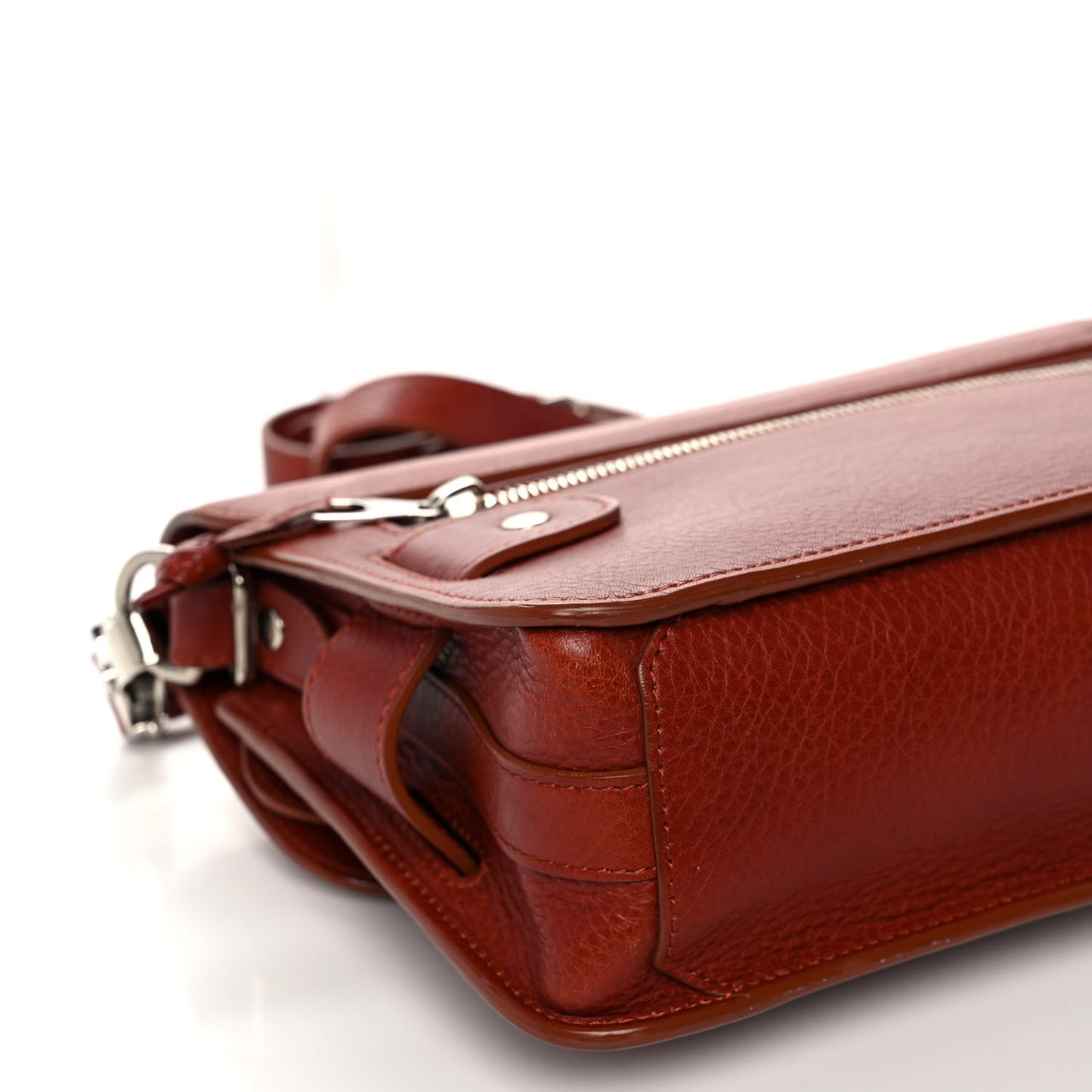 Calfskin Mini PS11 Classic Shoulder Bag Saddle
