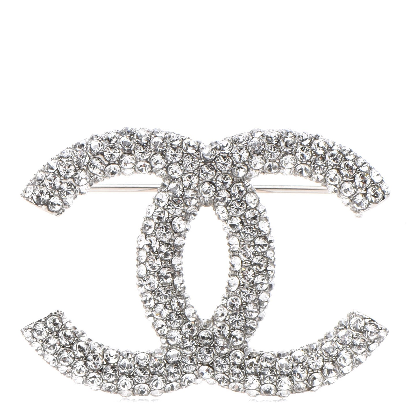 Crystal CC Brooch Silver