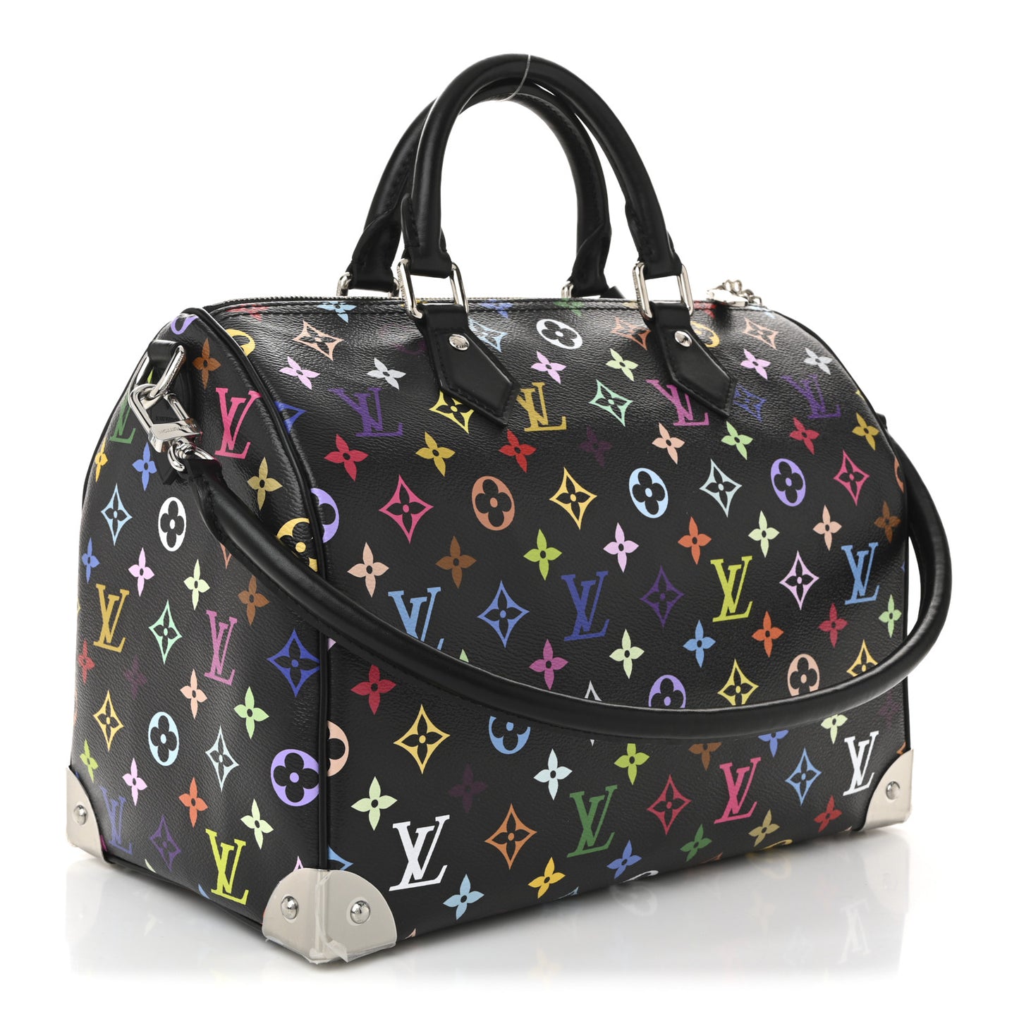 LV X TM Monogram Multicolor Speedy Soft 30 Black