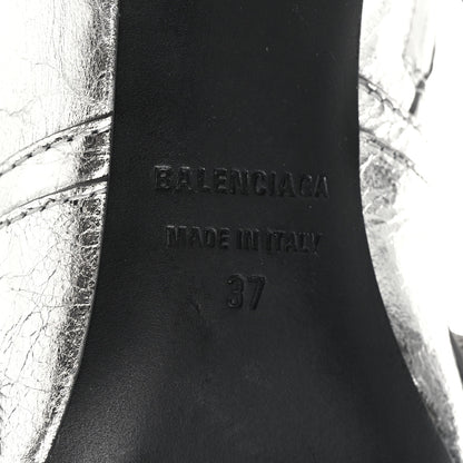 Balenciaga Metallic Agneau Arena Cagole 90mm Boots 37 Silver 7 of 8