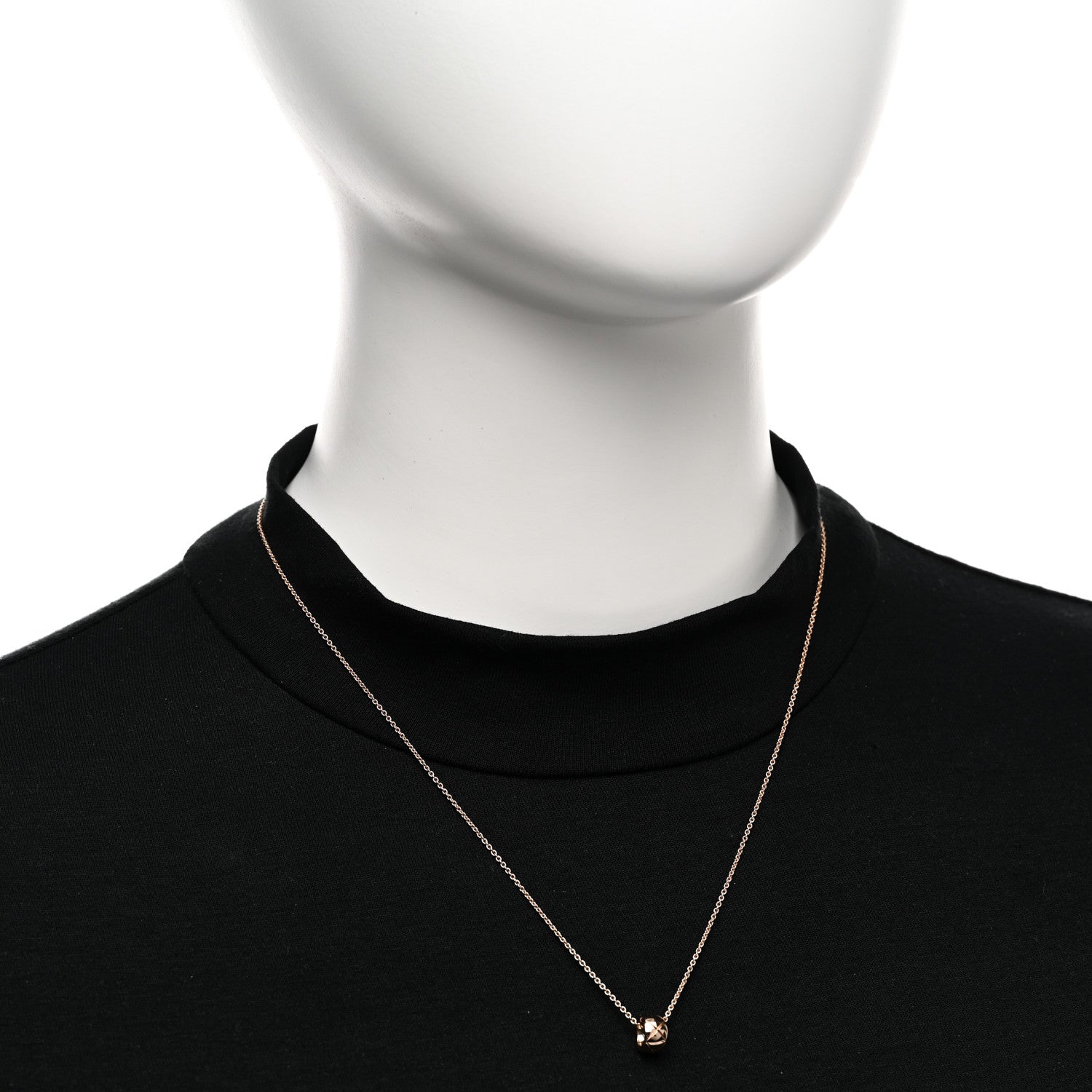 Chanel 18K Beige Gold Coco Crush Round Pendant Necklace 2 of 5