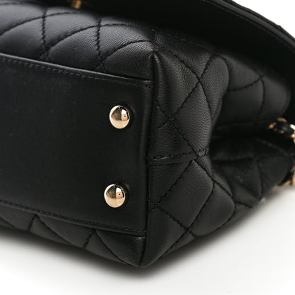 Chanel Goatskin Quilted Rainbow Extra Mini Coco Handle Flap Black 10 of 12