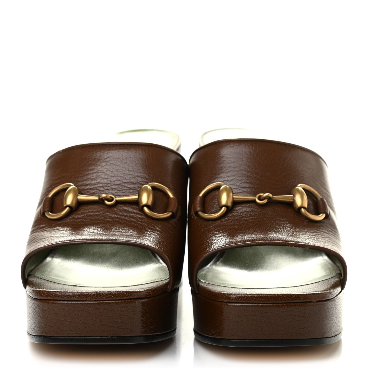 Gucci Granada Kid Houdan Platform Slide Sandals 39 Brown Sugar 2 of 8