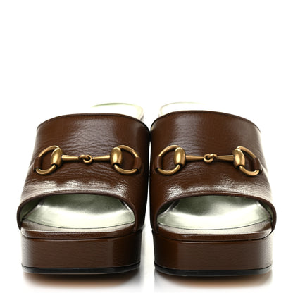 Gucci Granada Kid Houdan Platform Slide Sandals 39 Brown Sugar 2 of 8