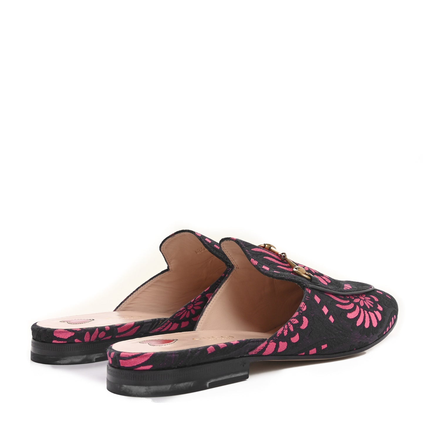 Jacquard Floral Womens Princetown Slippers 39 Pink