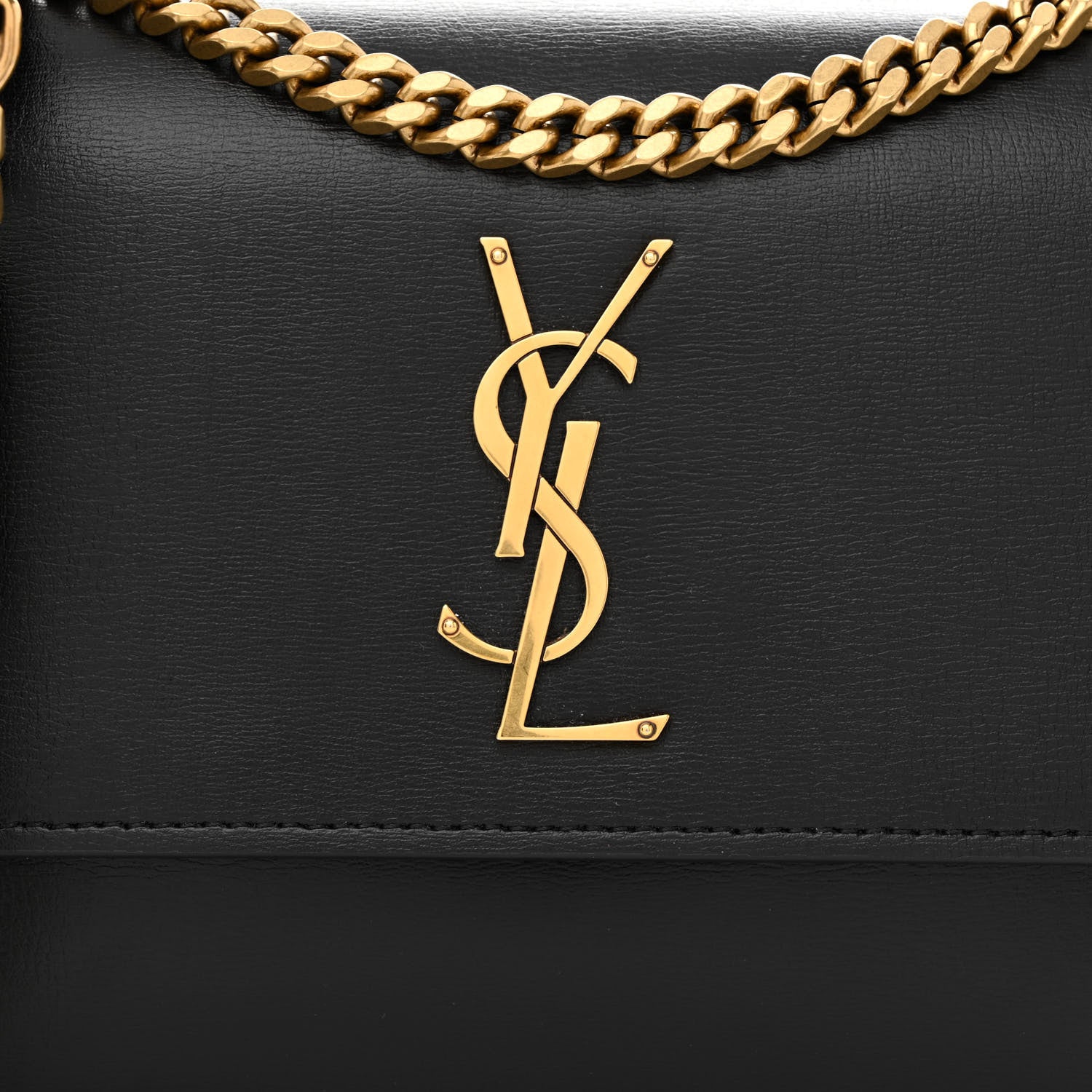 Saint Laurent Calfskin Medium Monogram Sunset Black 8 of 10