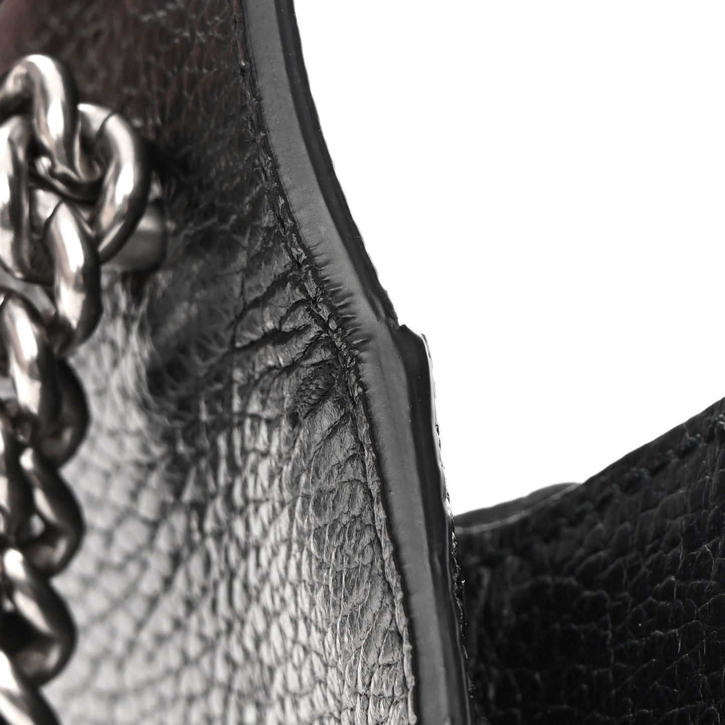 Pebbled Calfskin Small Dionysus Shoulder Bag Black