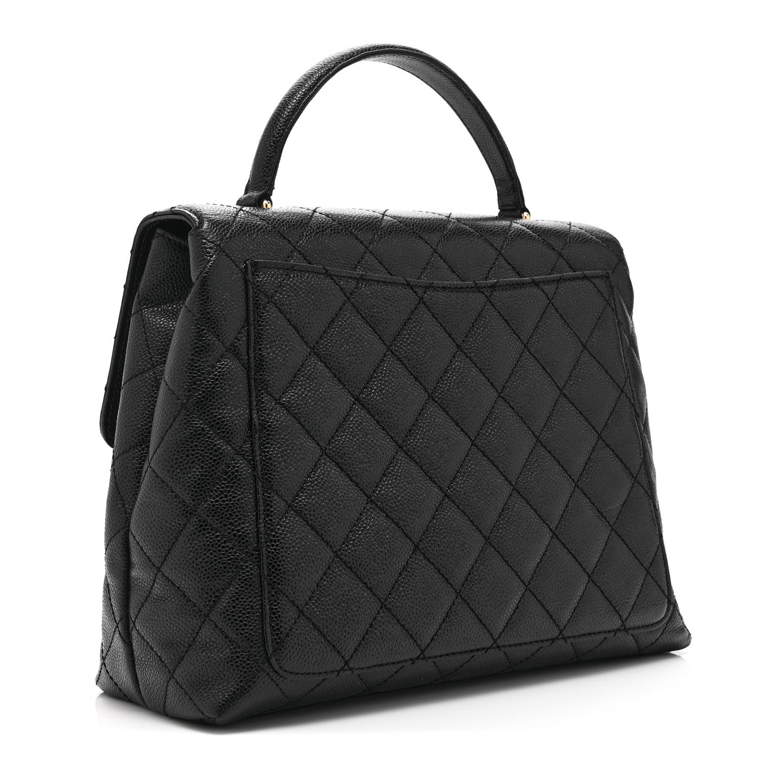 Chanel Caviar Quilted Jumbo Kelly Flap Black 3 of 10