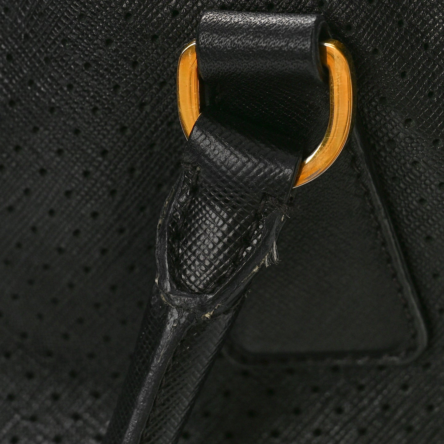 Saffiano Fori Perforated Lux Tote Black