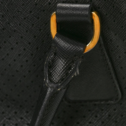 Prada Saffiano Fori Perforated Lux Tote Black 11 of 12
