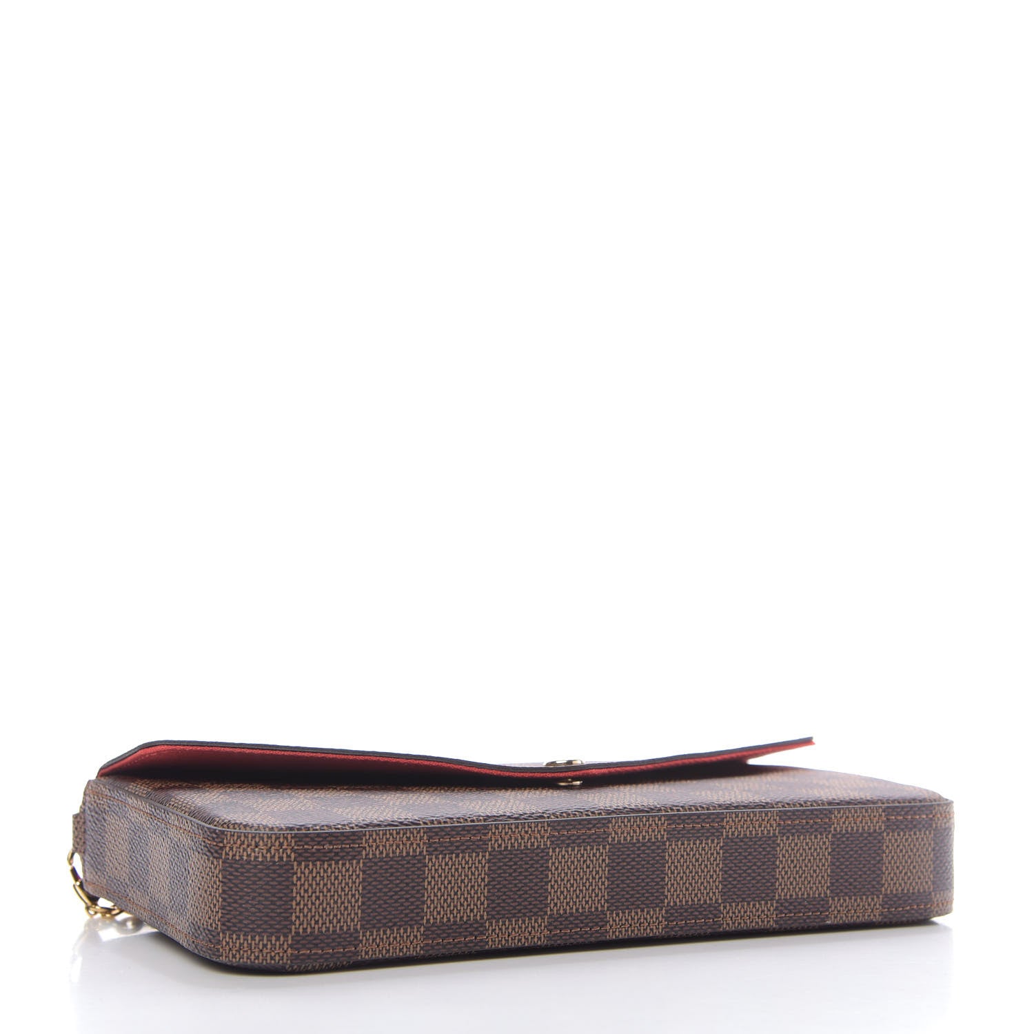 Louis Vuitton Damier Ebene Pochette Felicie Chain Wallet 4 of 10