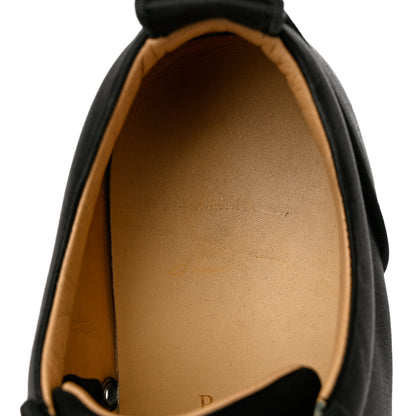Christian Louboutin Satin Strass Louis Junior Flat Sneakers 43 Black 6 of 12