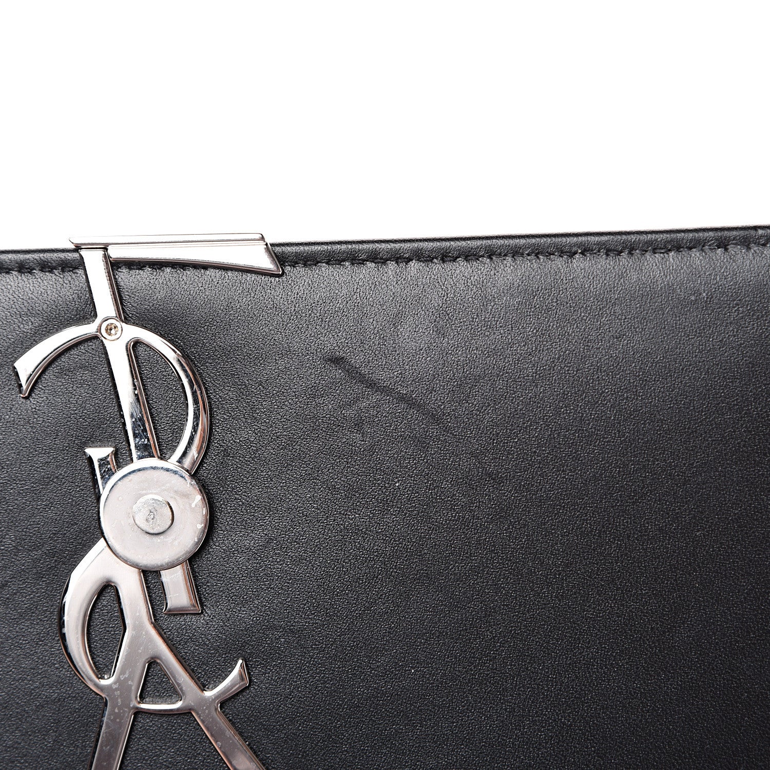 Saint Laurent Patent Calfskin Matelasse Monogram Vicky Chain Wallet Neon Pink 7 of 11