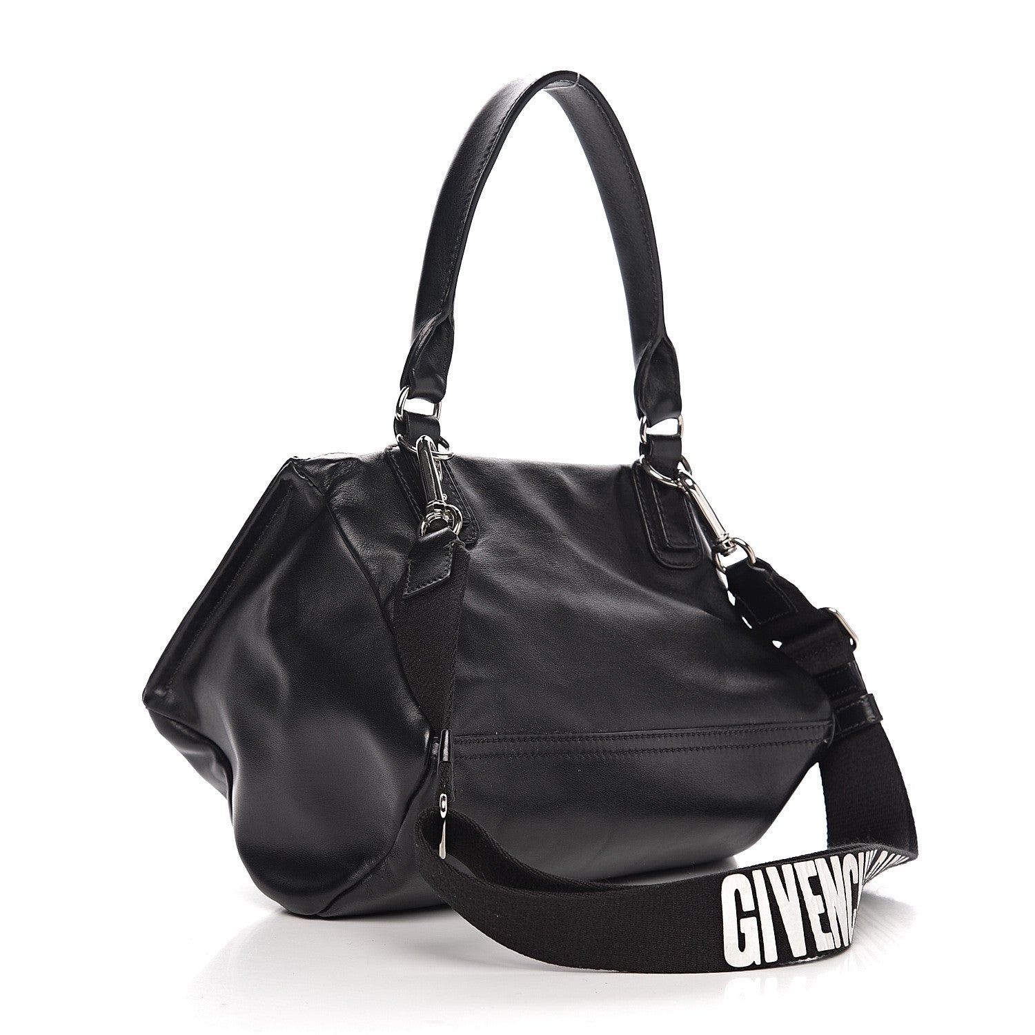 Givenchy Calfskin Medium Pandora Logo Strap Black 2 of 9