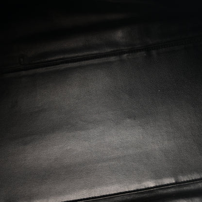 Chanel Calfskin Stitched Duffle Travel Bag Black 5 of 15