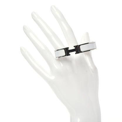 Hermes Enamel Narrow Clic Clac H Bracelet PM White 2 of 6