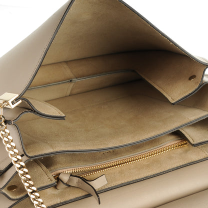 Chloe Calfskin Suede Medium Faye Shoulder Bag Motty Grey 5 of 8