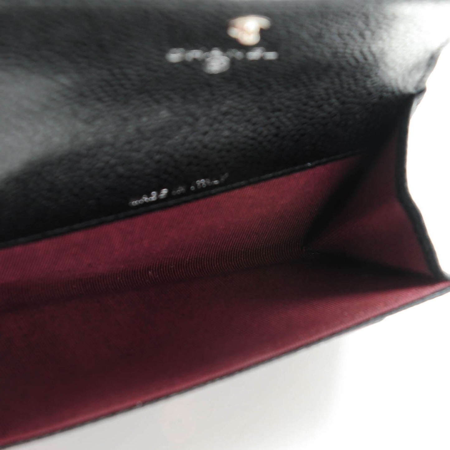 Caviar Quilted Flap Card Holder Black