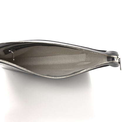 Gucci Calfskin GG Tennis Embossed Medium Wristlet Messenger Bag Gray 5 of 8