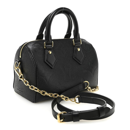 Louis Vuitton Empreinte Monogram Giant Speedy Bandouliere 20 Black 3 of 10