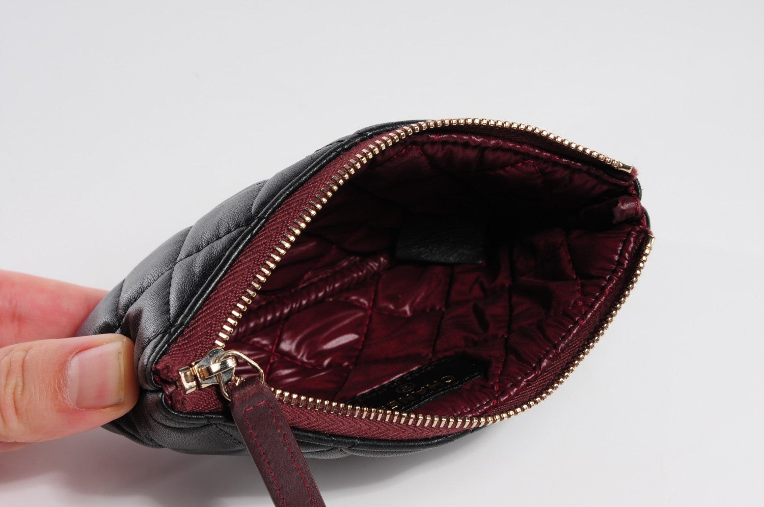 Chanel Lambskin Quilted Coin Purse Case Black 5 of 8