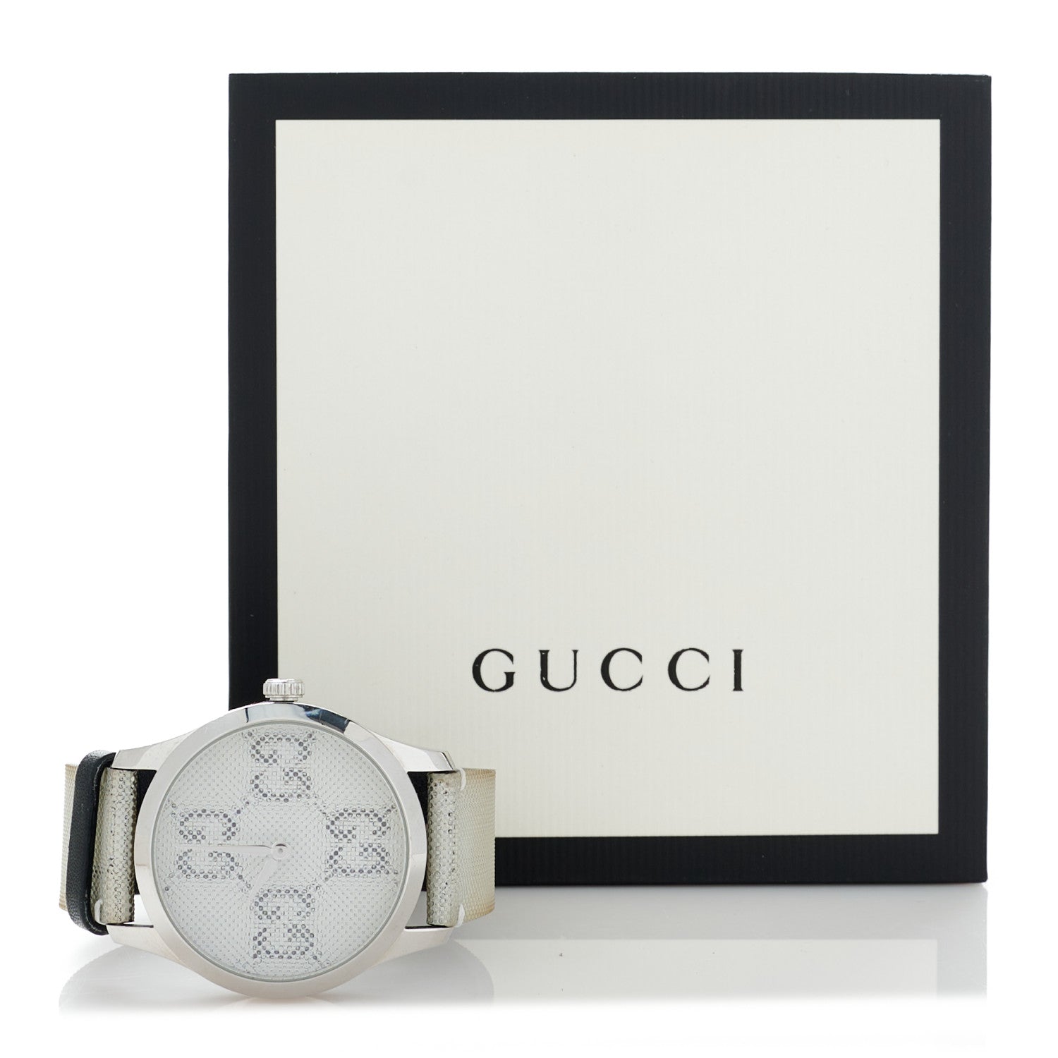 Gucci Stainless Steel Calfskin 38mm G-Timeless GG Hologram Quartz Watch 5 of 5