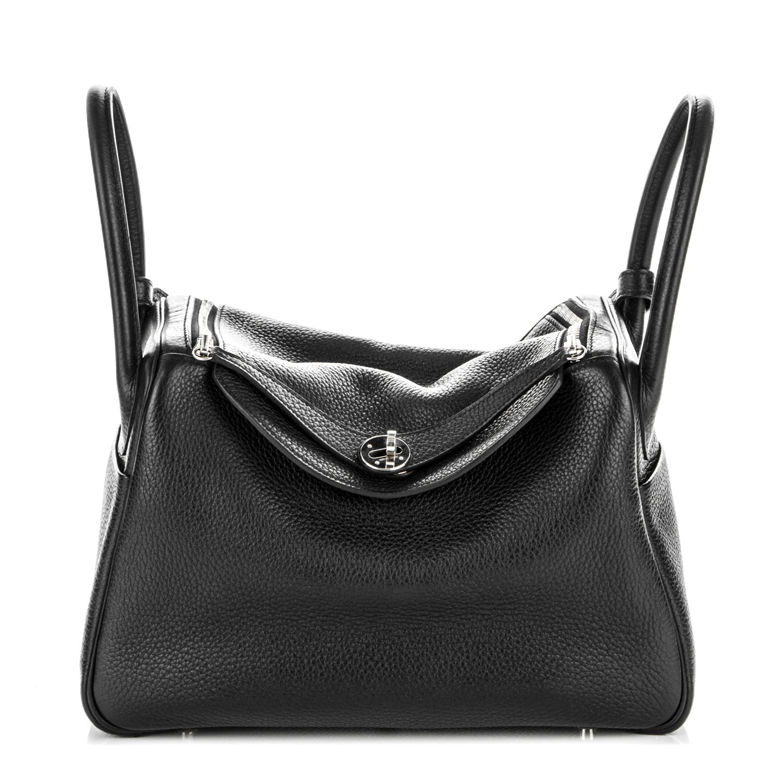 Hermes Taurillon Clemence Lindy 30 Black 1 of 7