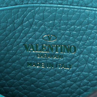 Valentino Garavani Grainy Calfskin Rockstud Crossbody Pouch Ultra Marine Green 6 of 11