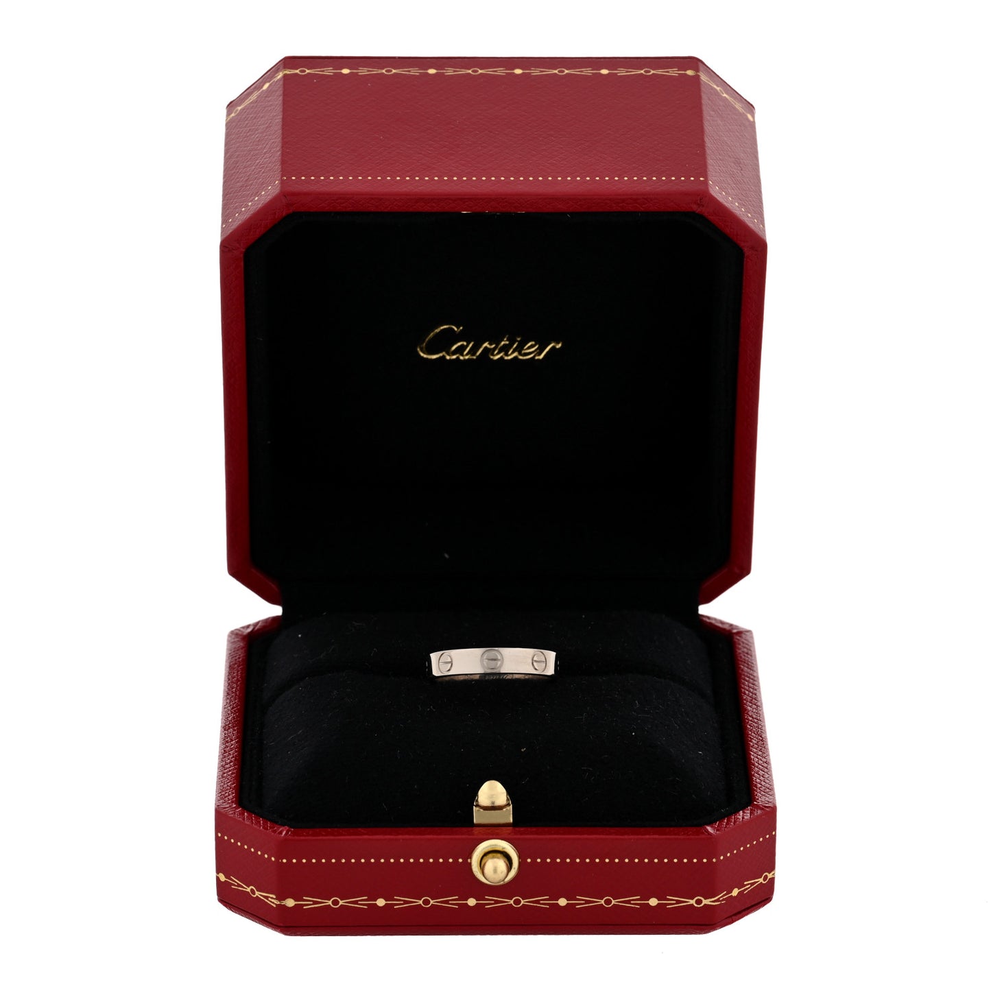 18K White Gold 3.5mm LOVE Wedding Band Ring 50 5.25