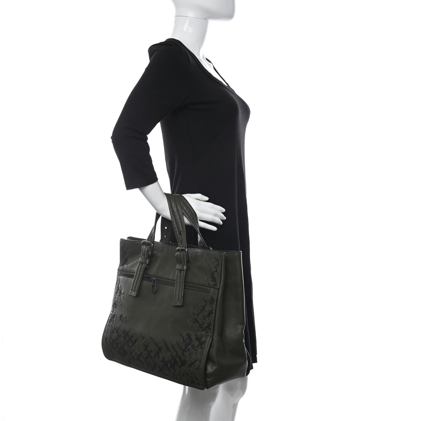 Nappa Intrecciato Tote Green