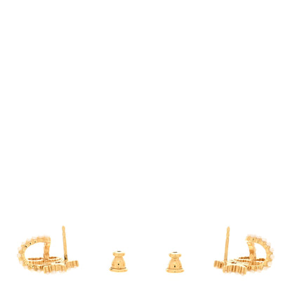 Christian Dior Pearl Clair D Lune Wrap Around Earrings Gold 3 of 4