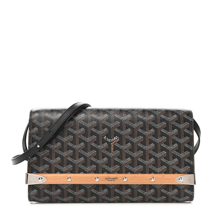 Goyard Goyardine Monte Carlo Bois Clutch With Strap Black 1 of 7