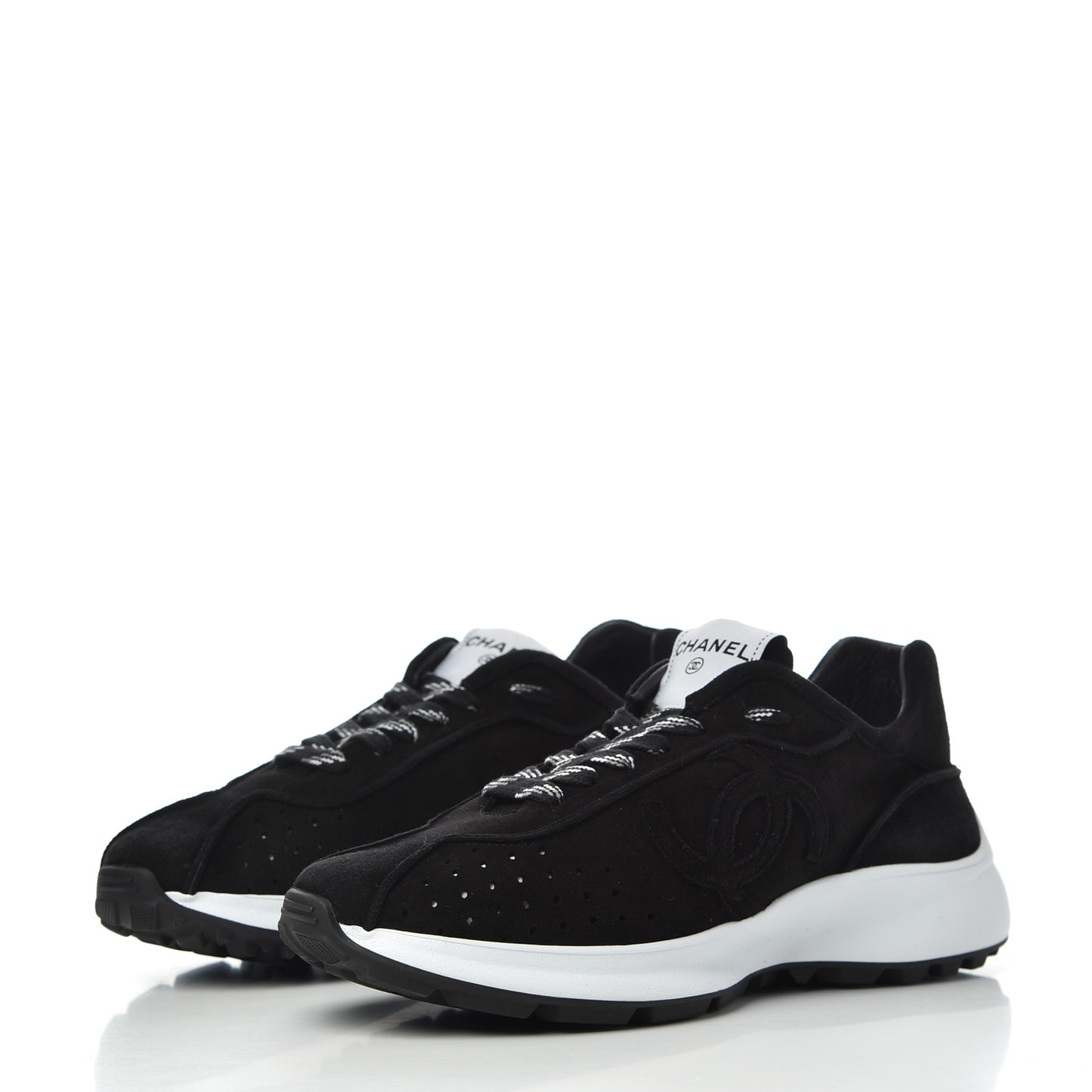 Suede Goatskin CC Sneakers 39.5 Black