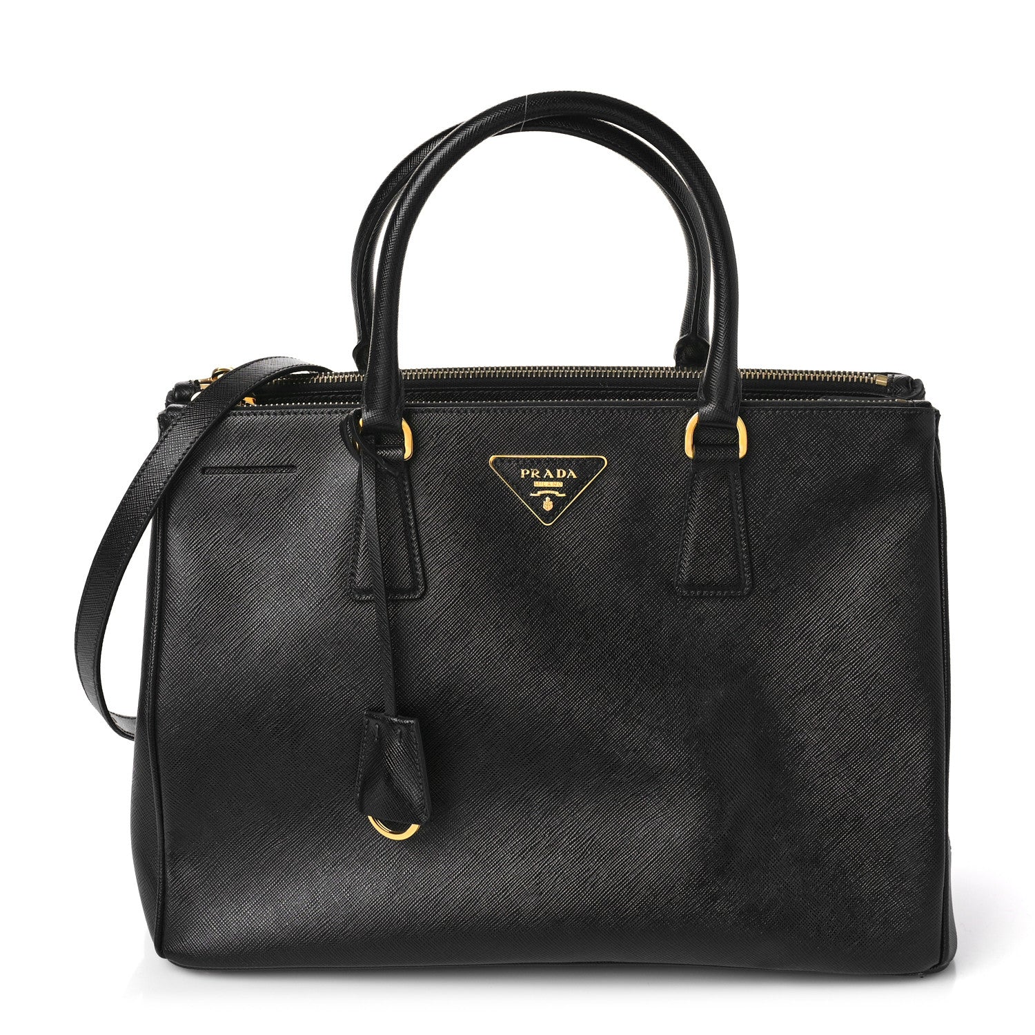 Prada Saffiano Medium Galleria Double Zip Tote Black 1 of 8