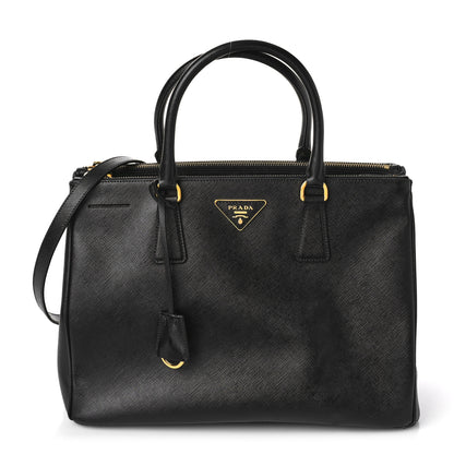 Prada Saffiano Medium Galleria Double Zip Tote Black 1 of 8