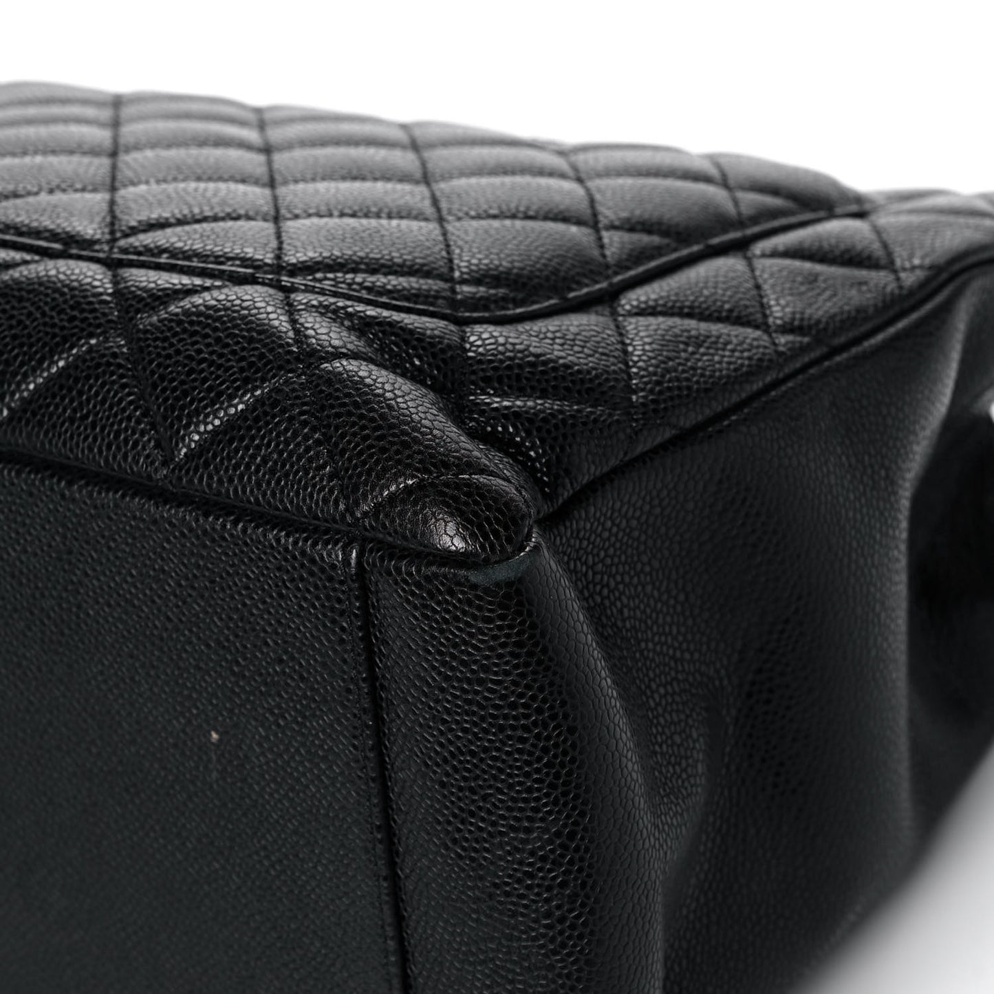 Caviar Quilted Grand Shopping Tote GST Black