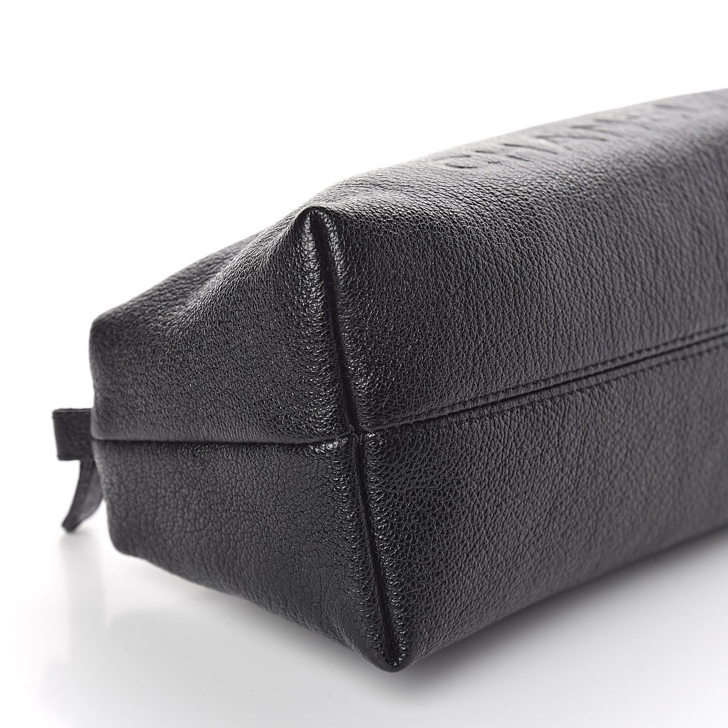 Calfskin Logo Cosmetic Case Black