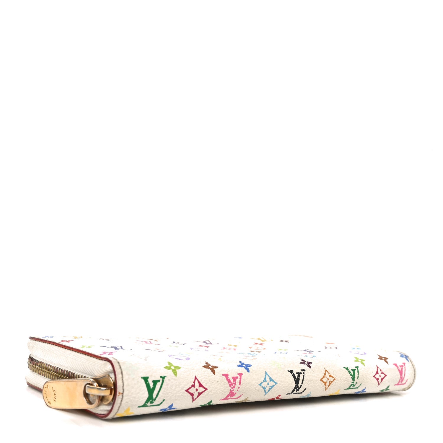 Louis Vuitton Monogram Multicolor Zippy Wallet White Litchi 4 of 6