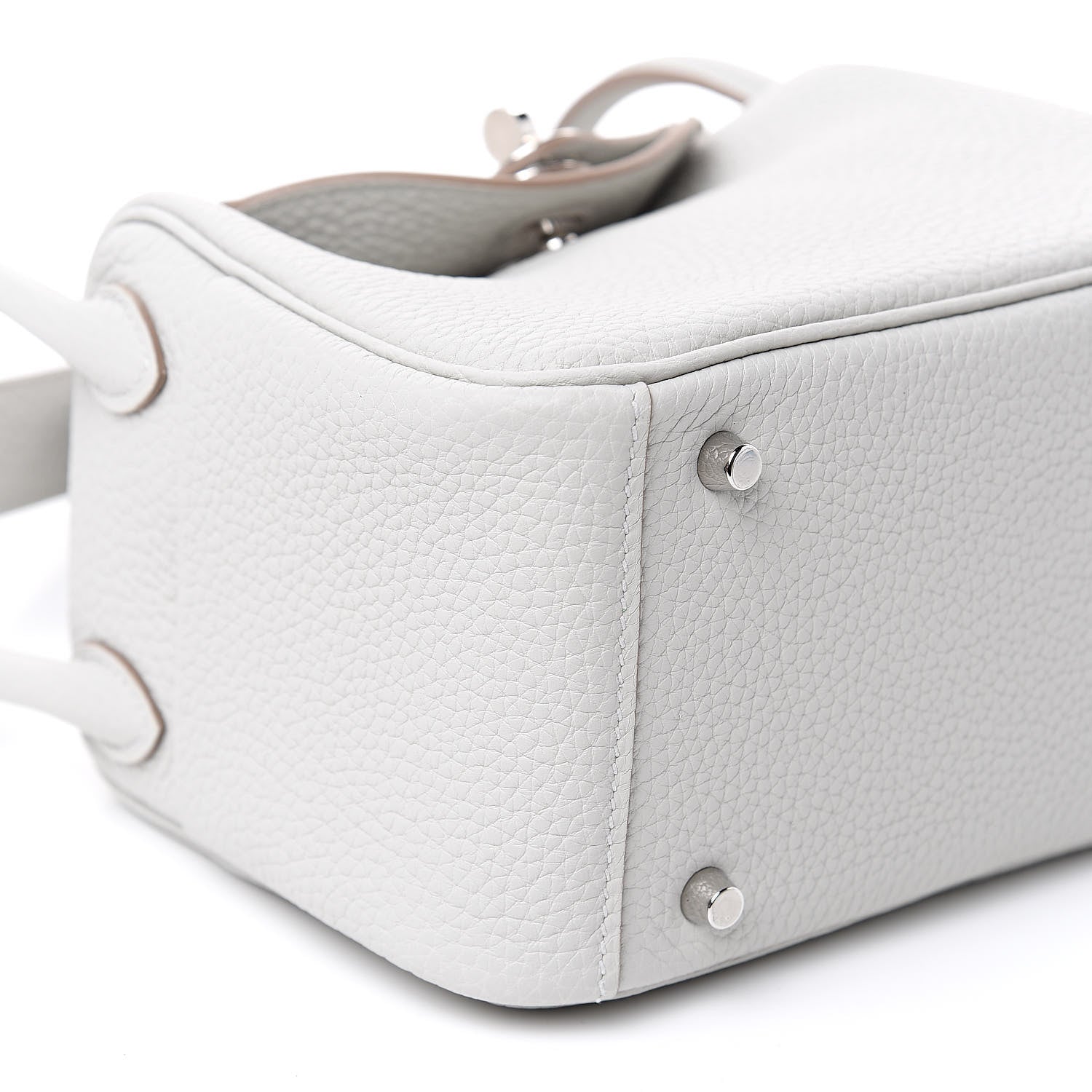 Hermes Taurillon Clemence Mini Lindy 20 Gris Perle 7 of 9
