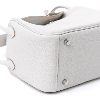 Hermes Taurillon Clemence Mini Lindy 20 Gris Perle 7 of 9