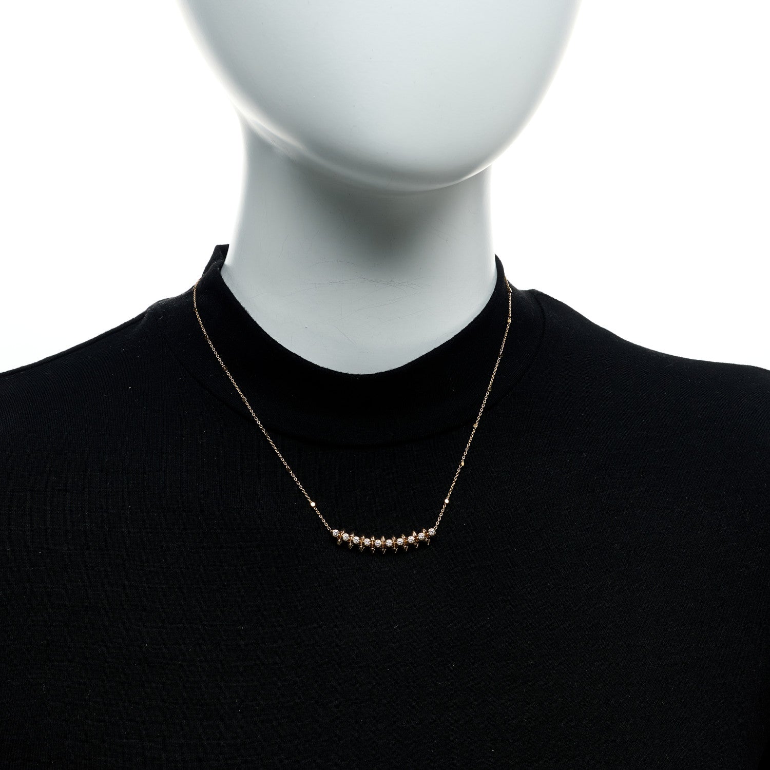 Cartier 18K Pink Gold Diamond Clash de Cartier Necklace 2 of 6