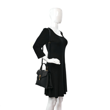 Louis Vuitton Grained Smooth Calfskin Rose Des Vents PM Black 2 of 11