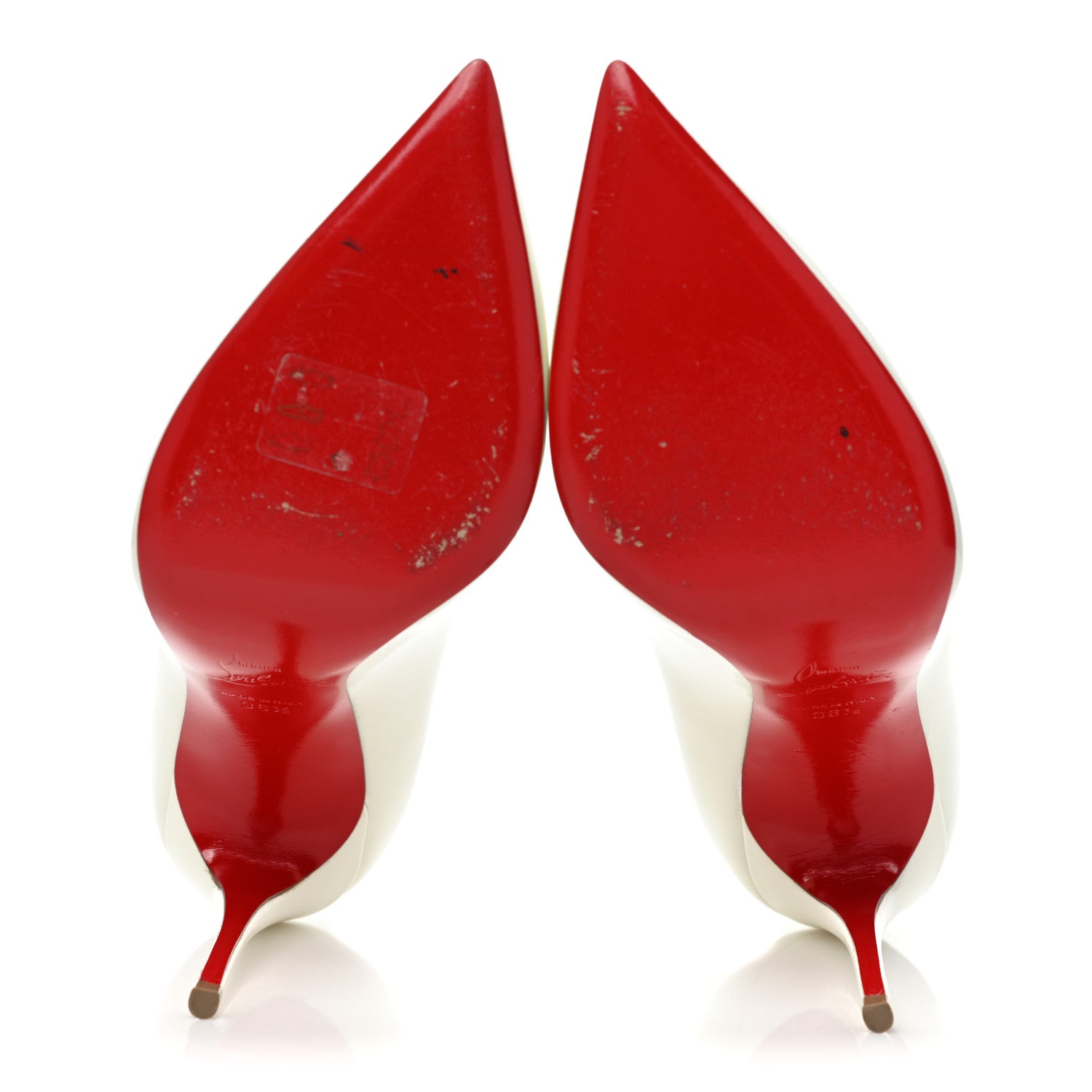 Christian Louboutin Patent Pigalle Follies 100 Pumps 36.5 Snow 5 of 14